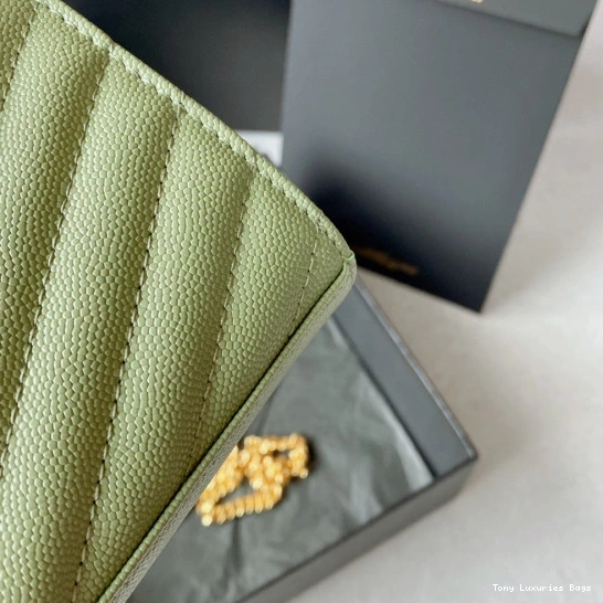 Tony Luxuries CASSANDRE YSL MATELASSÉ WALLET CHAIN 0727